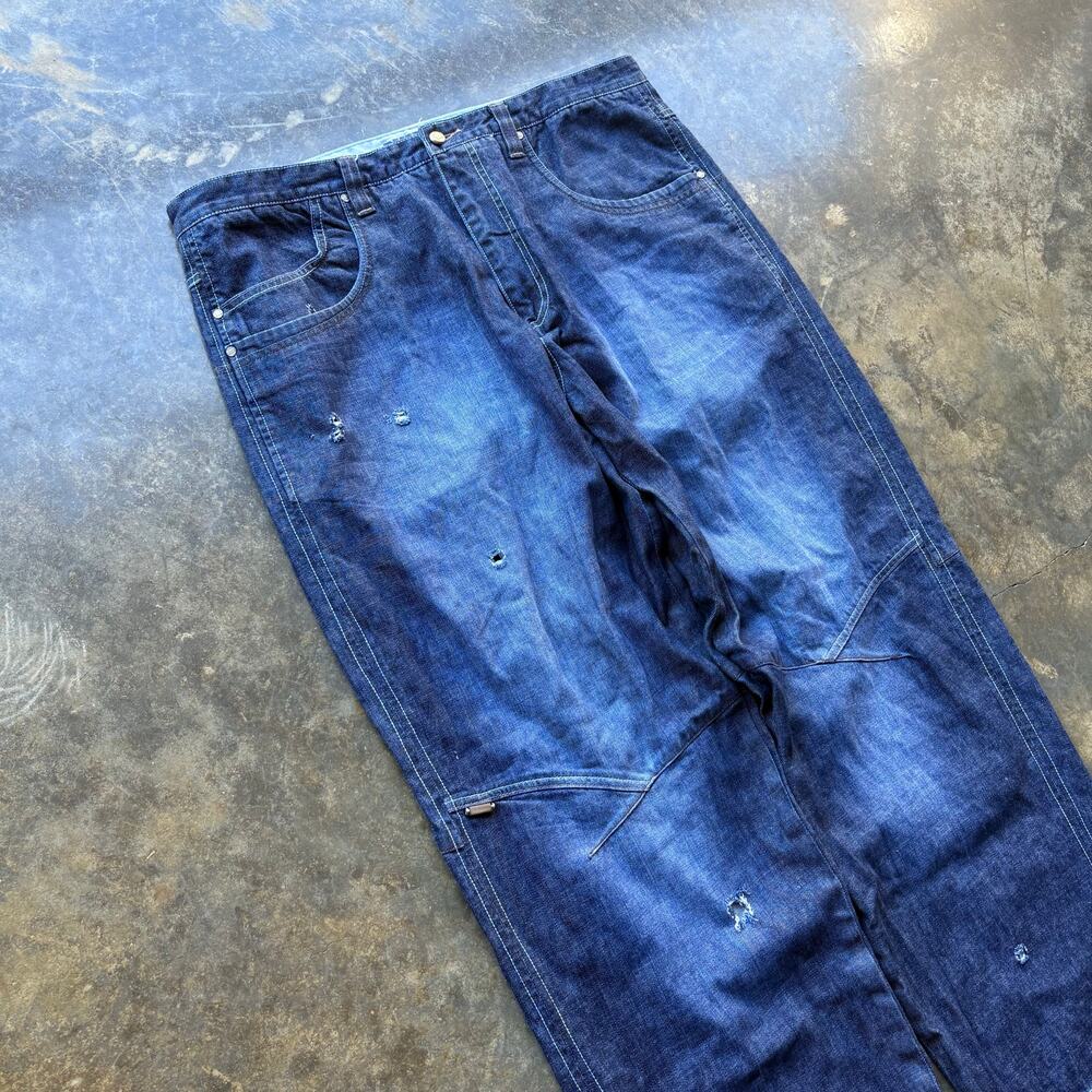 Baggy‎ Vintage Phat Farm Wide Leg Blue Jeans - Picture 4 of 7